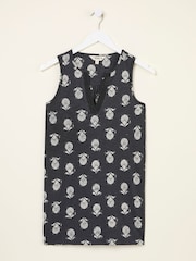 FatFace Tessa Black Mono Shells Jersey Tunic - Image 5 of 5