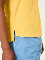 FatFace Natalie Light Yellow Beeble Embroidered T Shirt - Image 6 of 7