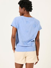 FatFace Blue Embroidered MCS TShirt - Image 2 of 5