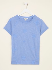 FatFace Blue Embroidered MCS TShirt - Image 5 of 5