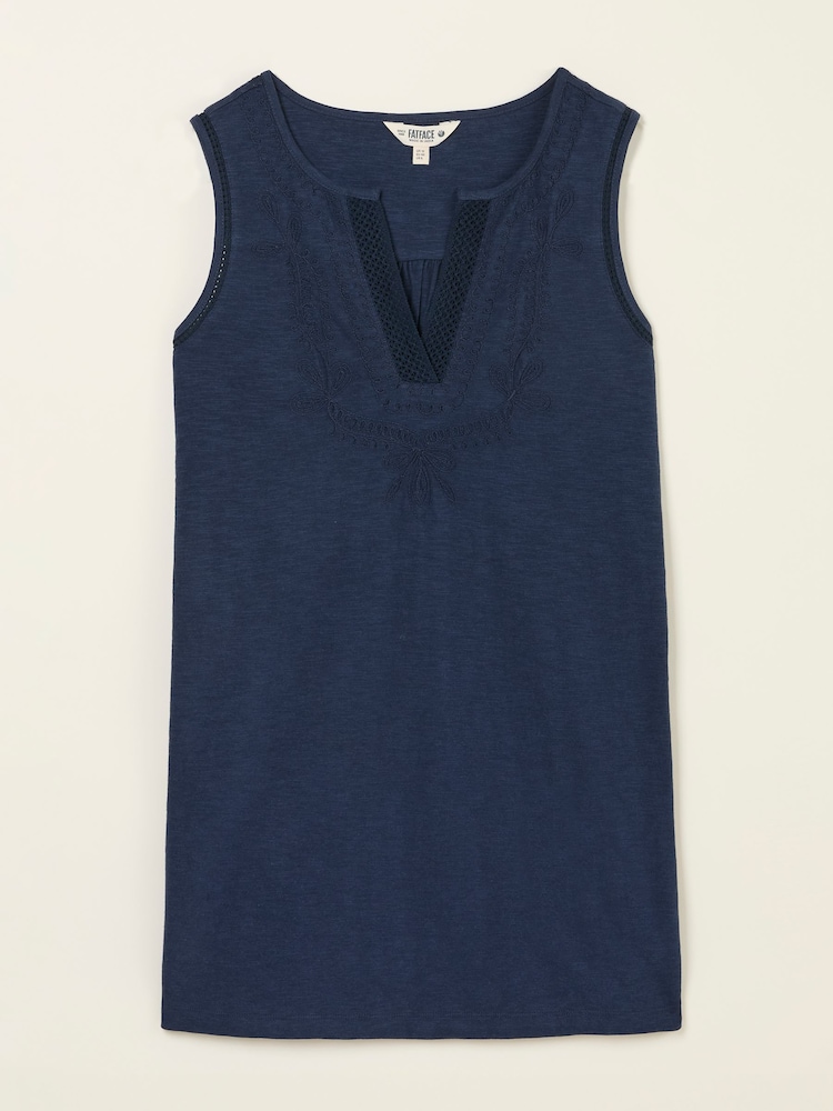 FatFace Tessa Navy Blue Jersey Tunic - Image 1 of 1
