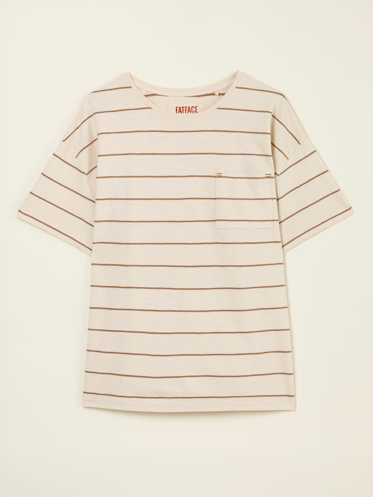 FatFace Lily Ivory Stripe T Shirt - Image 1 of 1