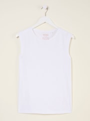 FatFace Tia White Jersey Tank Top - Image 5 of 5