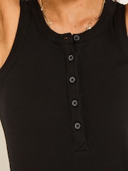 FatFace Rachel Black Rib Vest - Image 4 of 5