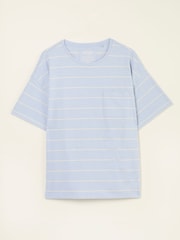 FatFace Lily Light Blue Stripe T Shirt - Image 1 of 1