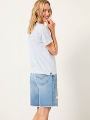 FatFace Lily Light Blue Stripe T Shirt - Image 2 of 5
