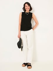 FatFace Isla Black Lace Jersey Tank Top - Image 3 of 6
