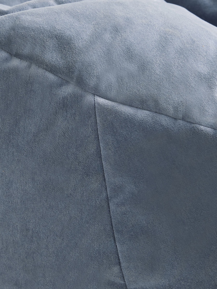 Blue Heritage Velvet Beanbag - Image 3 of 3 Blue Heritage Velvet Beanbag - Image 3 of 3