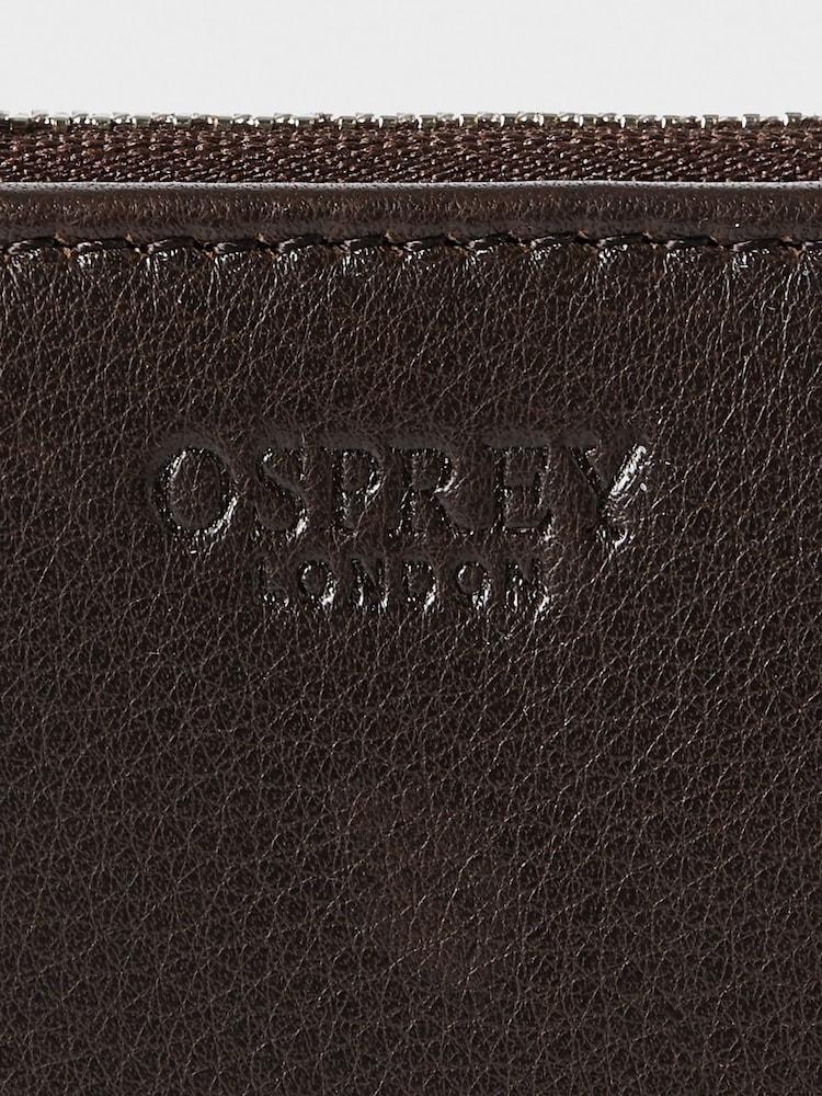 OSPREY LONDON Saddle Leather Kelso Mini Zip-Around Purse - Image 5 of 5