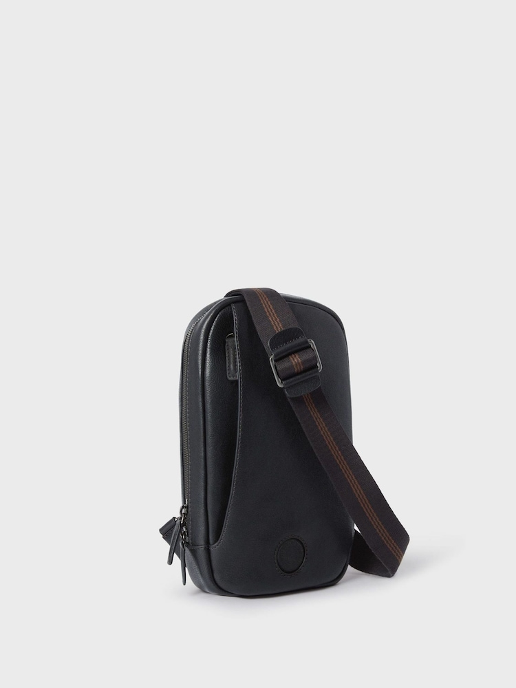 OSPREY LONDON The Compass Leather Sling Black Bag - Image 2 of 5