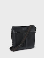 Osprey London The Compass Leather Cross-Body Black Bag - Image 2 of 5