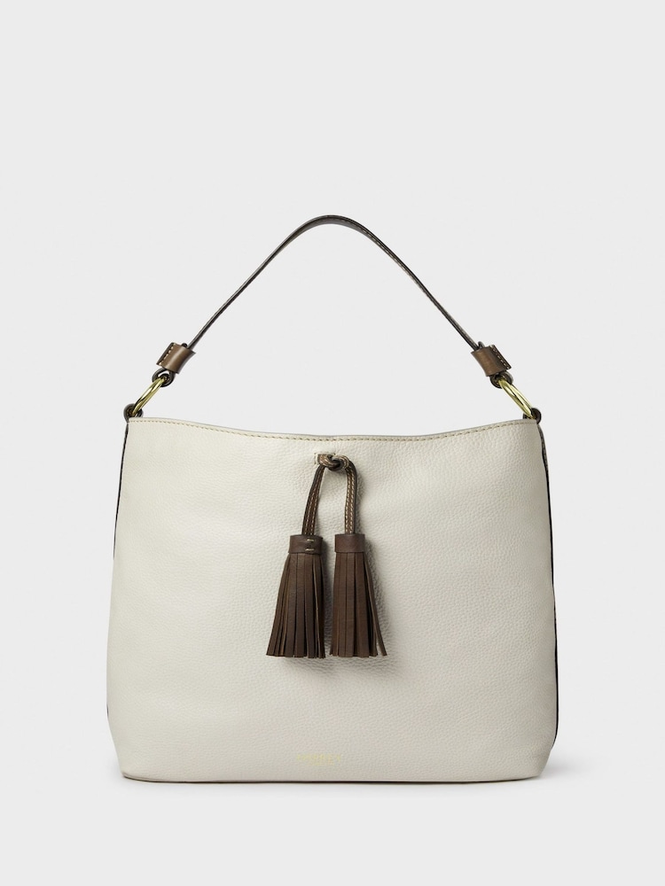 Osprey London Cream The Savanna Leather Hobo Bag - Image 1 of 5