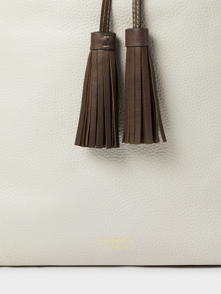 Osprey London Cream The Savanna Leather Hobo Bag - Image 5 of 5