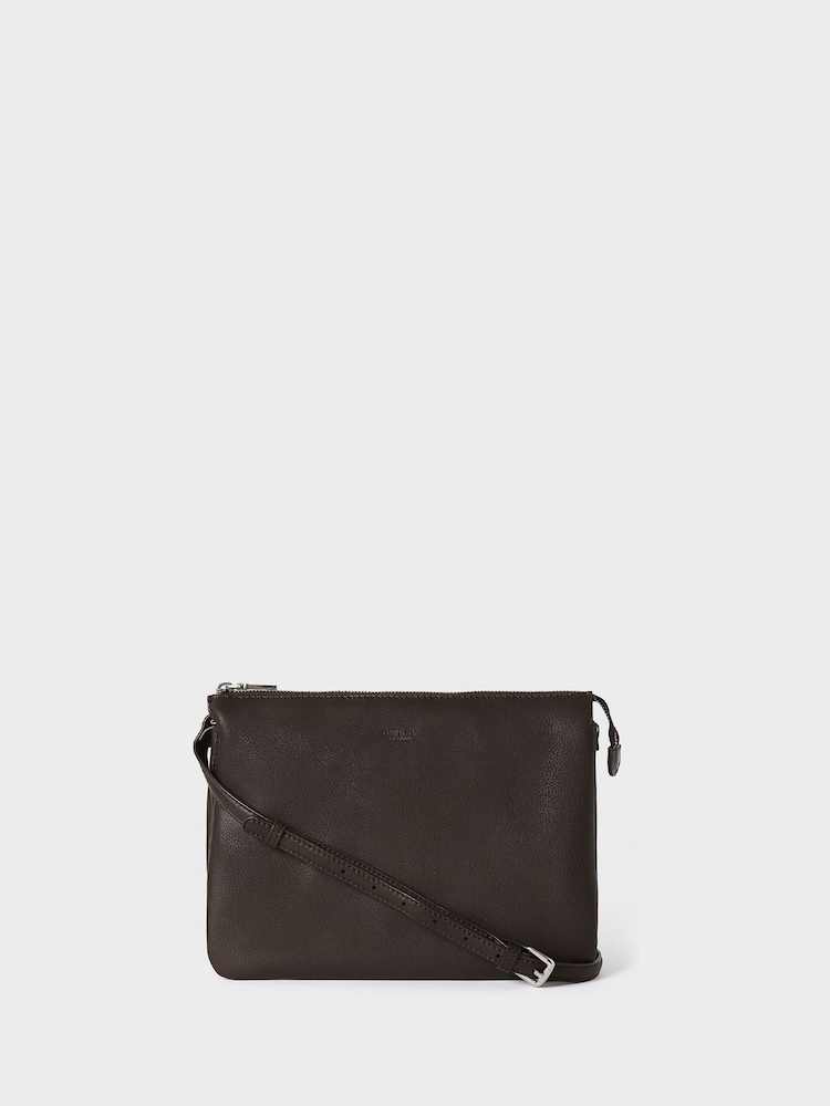 Osprey London The Large Kelso Leather Cross-Body Brown Bag - Image 1 of 6