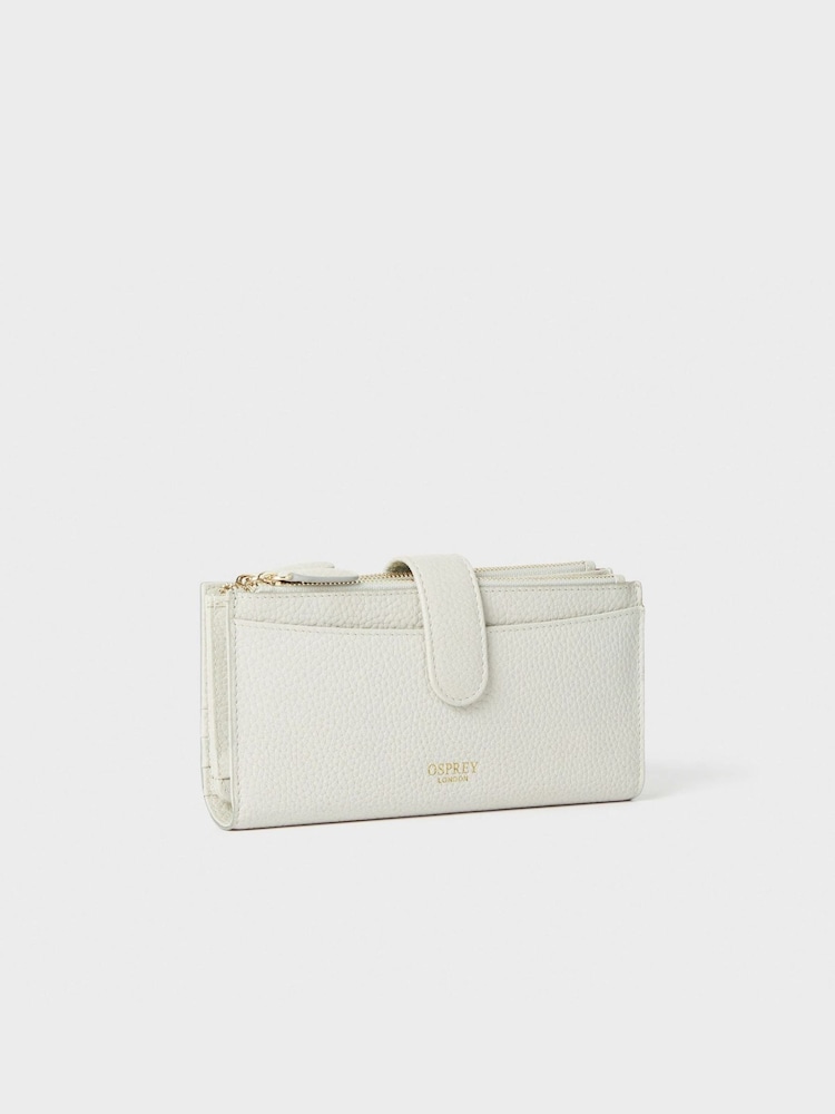 OSPREY LONDON Cream The Savanna Leather Matinee Purse - Image 2 of 5 OSPREY LONDON Cream The Savanna Leather Matinee Purse - Image 2 of 5
