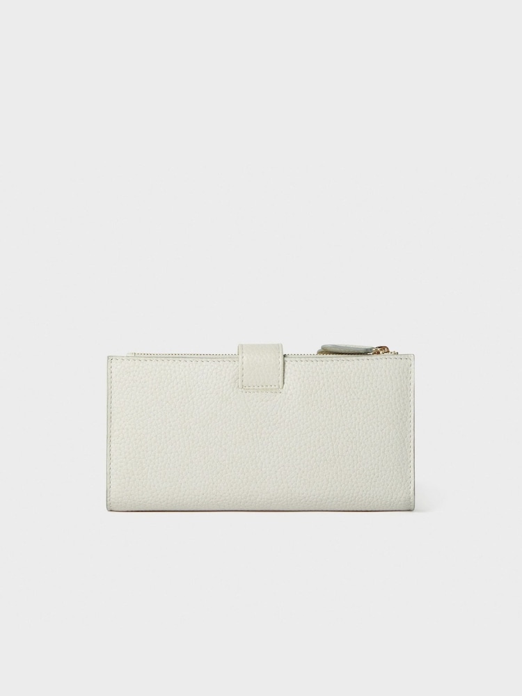 OSPREY LONDON Cream The Savanna Leather Matinee Purse - Image 5 of 5 OSPREY LONDON Cream The Savanna Leather Matinee Purse - Image 5 of 5