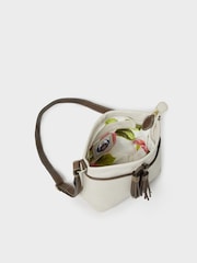 Bolsa transversal de couro OSPREY LONDON The Savanna Cream - Imagem 4 de 6