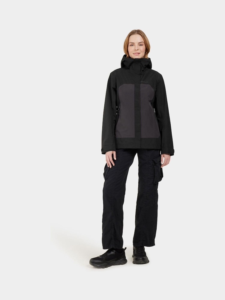 Didriksons Womens Grit Waterproof Black Jacket - Image 1 of 4