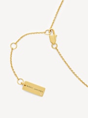 Marc Jacobs Gold Tone Button Pendant Necklace - Image 3 of 5