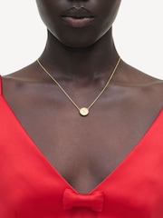 Marc Jacobs Gold Tone Button Pendant Necklace - Image 4 of 5