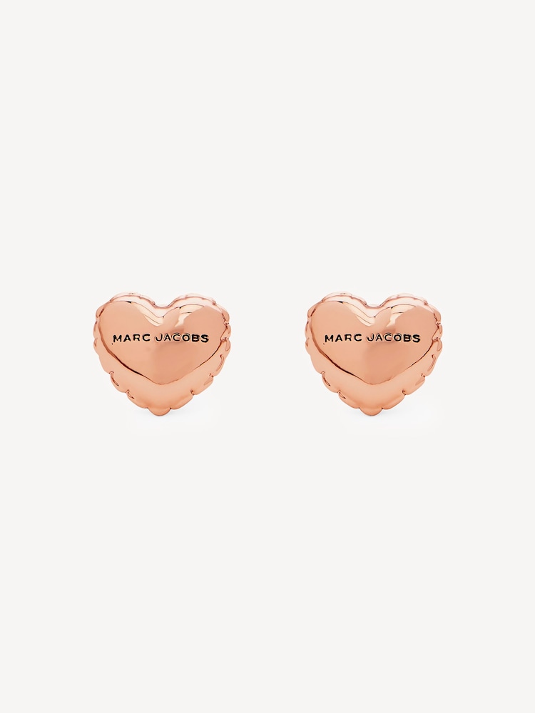 Marc Jacobs Gold Tone Balloon Heart Earrings - Image 1 of 4