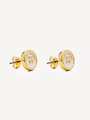 Marc Jacobs Gold Tone Button Stud Earings - Image 2 of 4