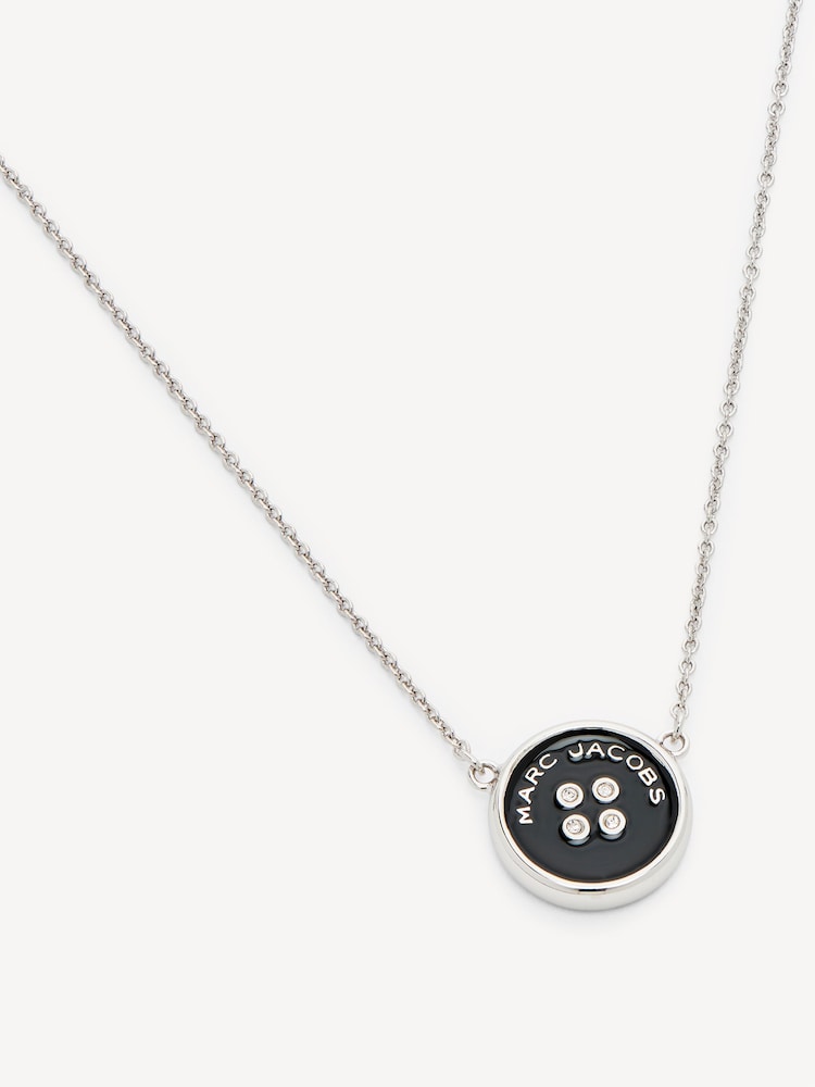 Marc Jacobs Silver Tone Button Pendant Necklace - Image 1 of 5