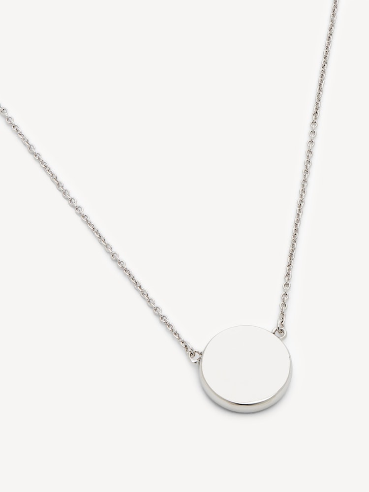 Marc Jacobs Silver Tone Button Pendant Necklace - Image 2 of 5