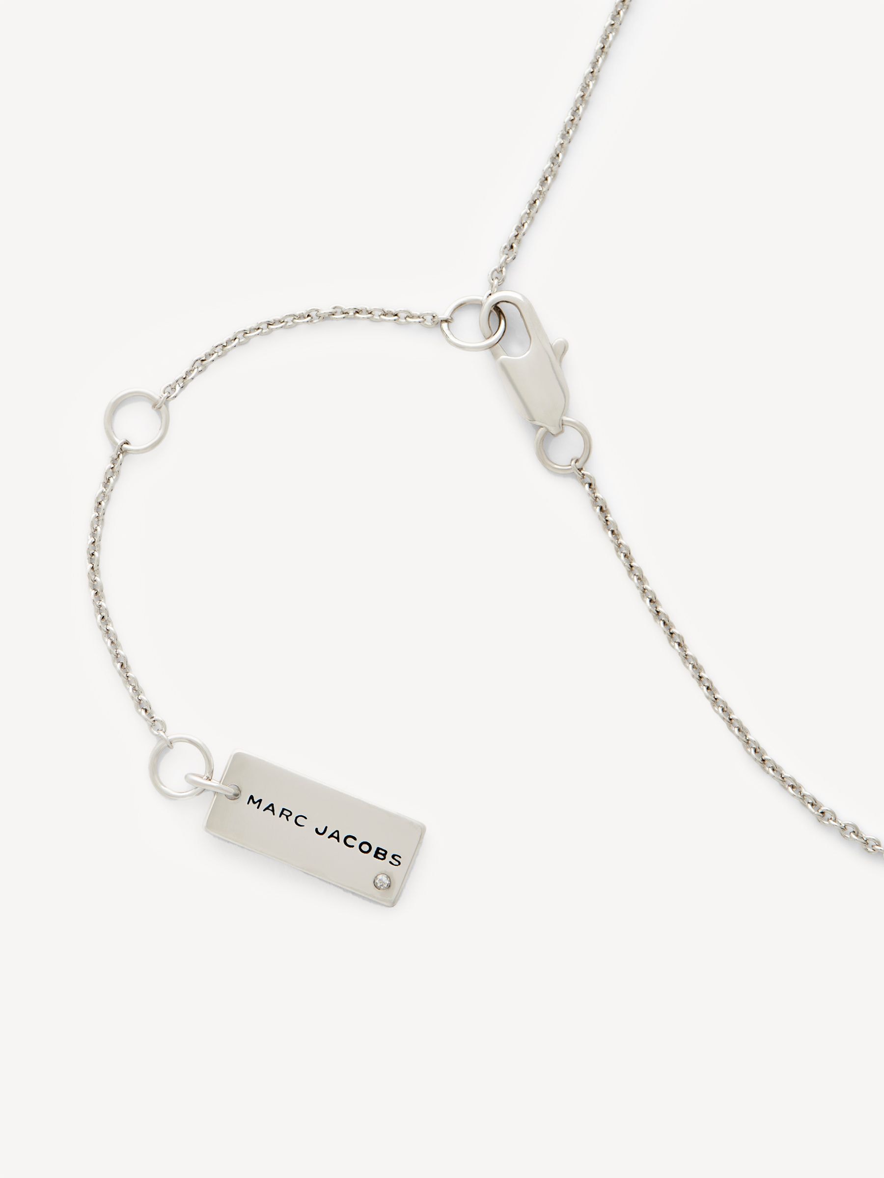 Marc Jacobs Silver Tone Button Pendant Necklace | Seasons