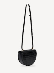 By Malene Birger Black Cebella Leather Croc Handbag - Image 4 of 5
