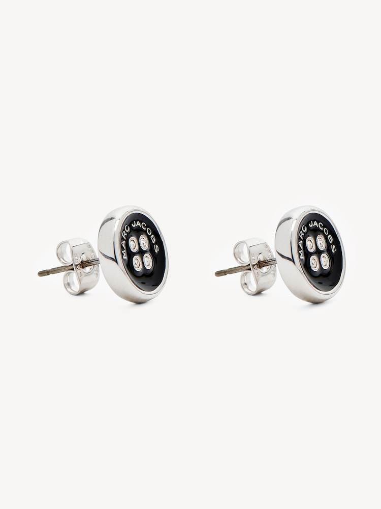 Marc Jacobs Silver Tone Button Stud Earings - Image 1 of 4