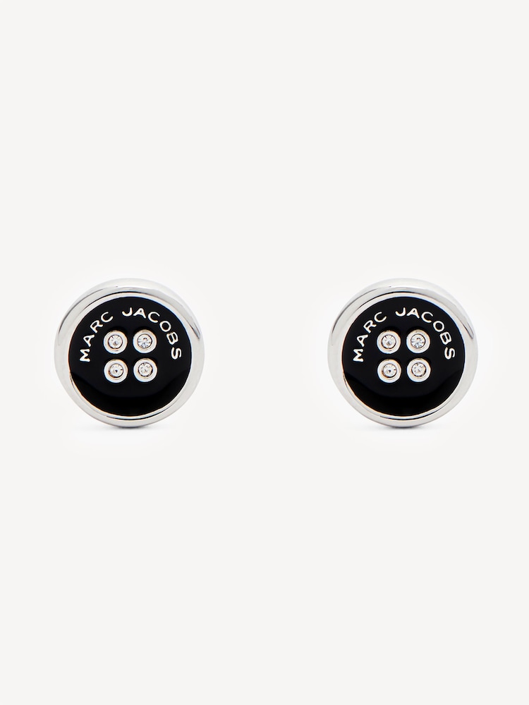 Marc Jacobs Silver Tone Button Stud Earings - Image 2 of 4