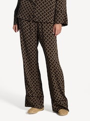 By Malene Birger Brown Ameliano Printed Wide Leg Trousers - Image 1 of 9
