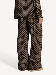By Malene Birger Brown Ameliano Printed Wide Leg Trousers - Image 2 of 9