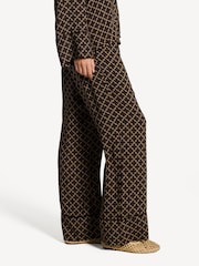 By Malene Birger Brown Ameliano Printed Wide Leg Trousers - Image 3 of 9