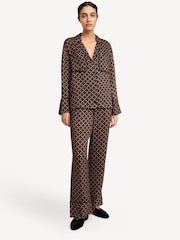 By Malene Birger Brown Ameliano Printed Wide Leg Trousers - Image 5 of 9