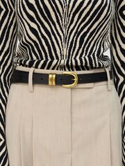 By Malene Birger Black Zoilo Leather Belt - Image 2 of 2