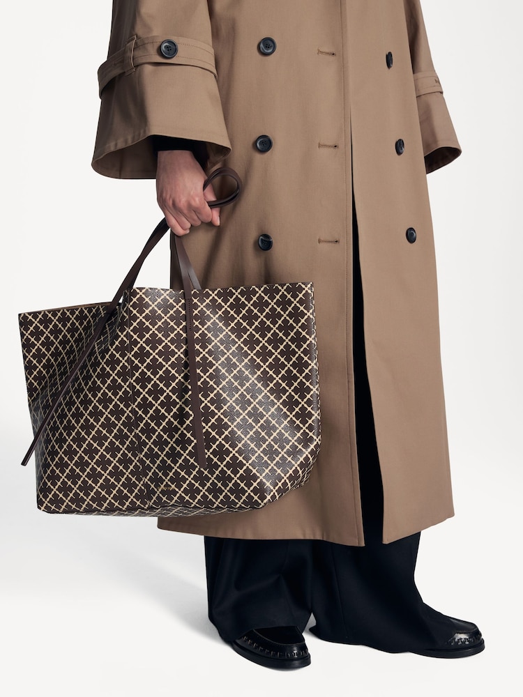 By Malene Birger Brown Abi Jacquard Tote - Image 2 of 2