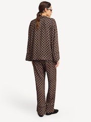 By Malene Birger Brown Oversized Amanna Printed Blouse - Image 2 of 5