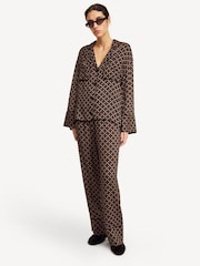 By Malene Birger Brown Oversized Amanna Printed Blouse - Image 3 of 5