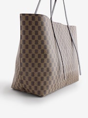 By Malene Birger Brown Abi Jacquard Tote - Image 4 of 6