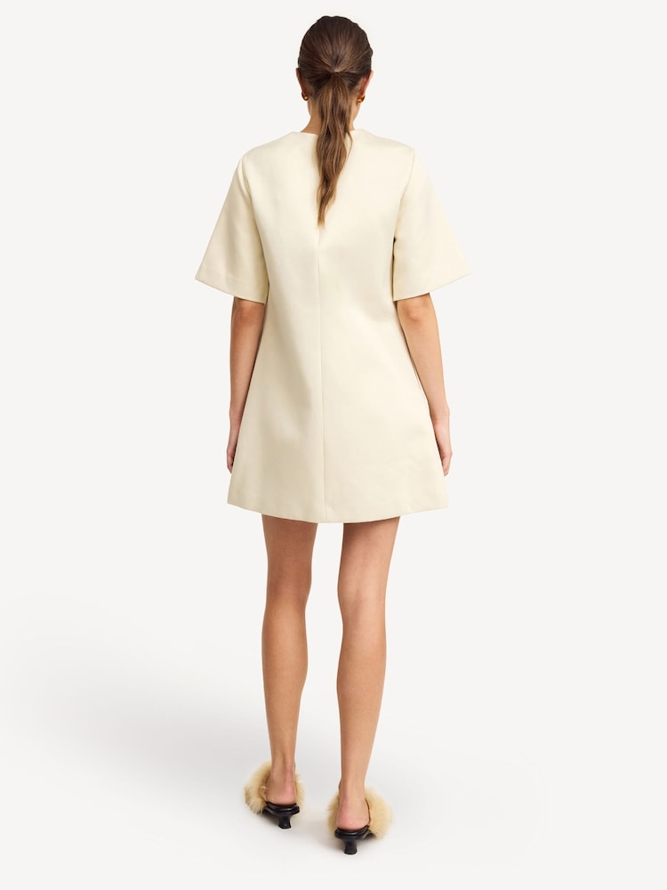 By Malene Birger Cream Harperz Mini Dress - Image 2 of 5