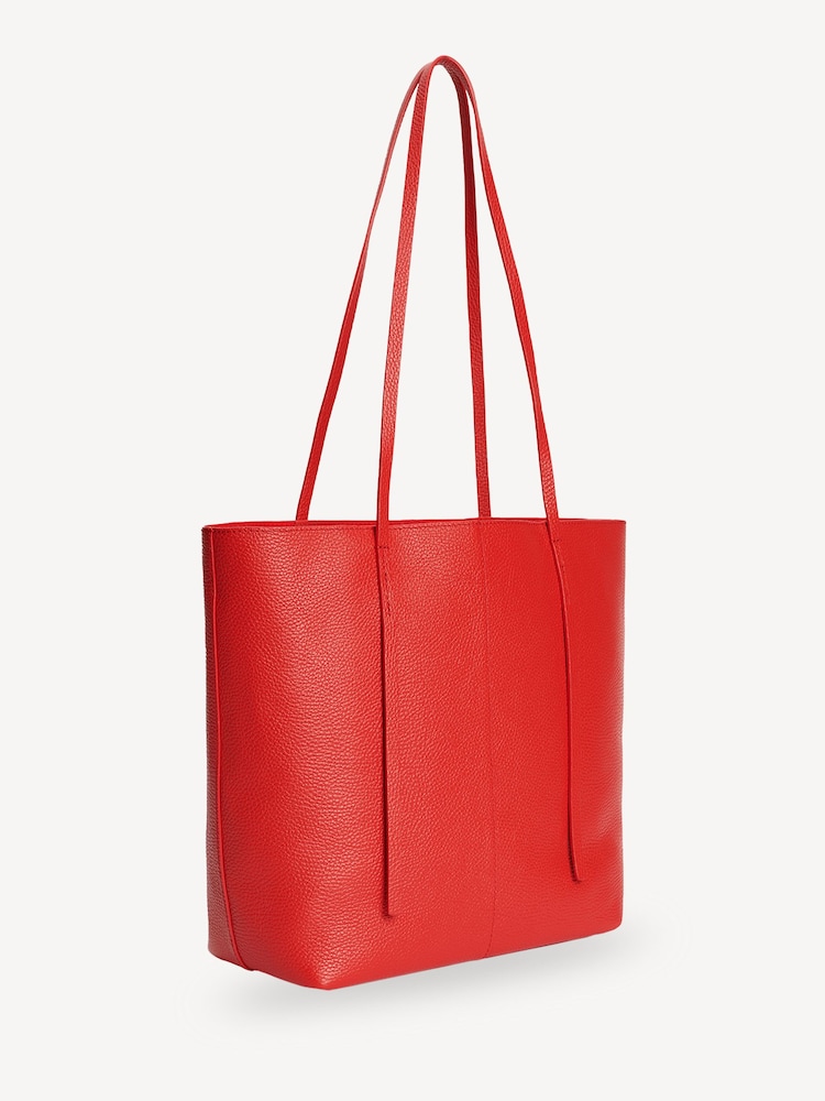 By Malene Birger Red Abilla Leather Tote Bag - Image 2 of 5 By Malene Birger Red Abilla Leather Tote Bag - Image 2 of 5