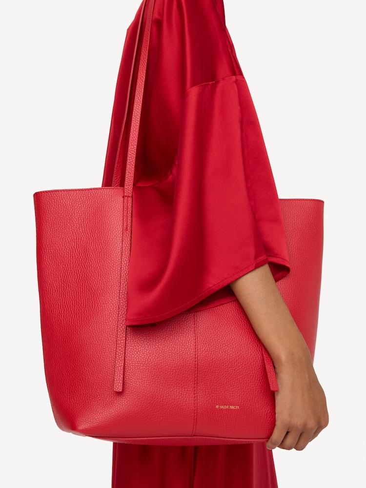 By Malene Birger Red Abilla Leather Tote Bag - Image 5 of 5 By Malene Birger Red Abilla Leather Tote Bag - Image 5 of 5