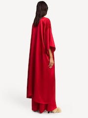 By Malene Birger Red Cicine Satin Midi Dress - Image 2 of 5