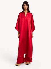 By Malene Birger Red Cicine Satin Midi Dress - Image 3 of 5