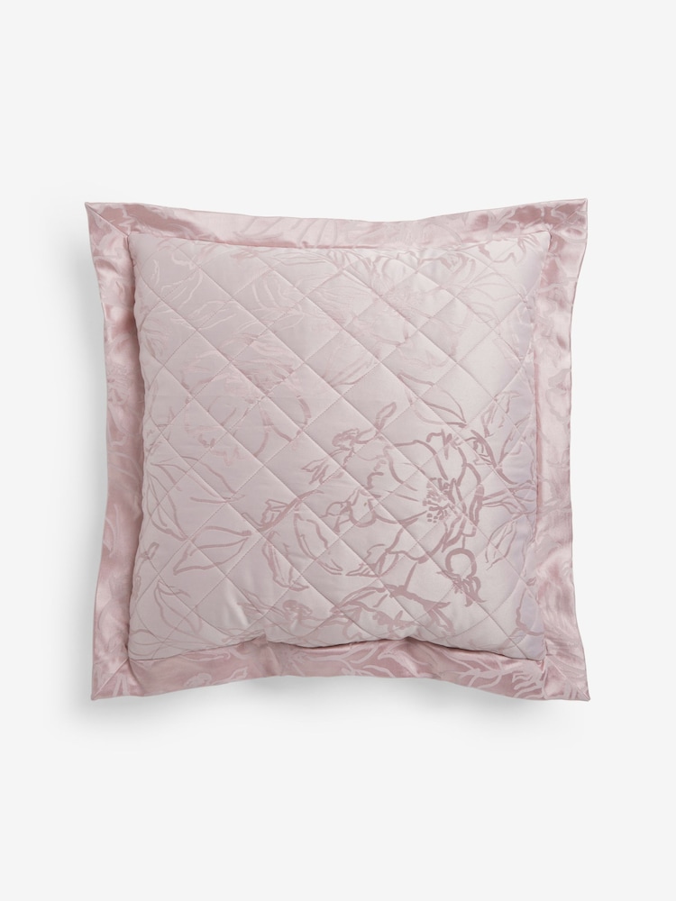 Lipsy Pink Paige Jacquard Pillowcase Sham Cover Set of 2 - Image 2 of 3