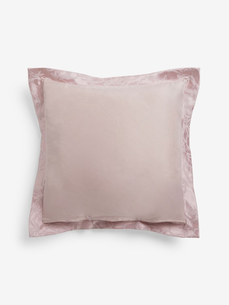 Lipsy Pink Paige Jacquard Pillowcase Sham Cover Set of 2 - Image 3 of 3