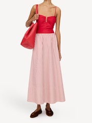 By Malene Birger Red Pheobes Strip Maxi Skirt - Image 1 of 5