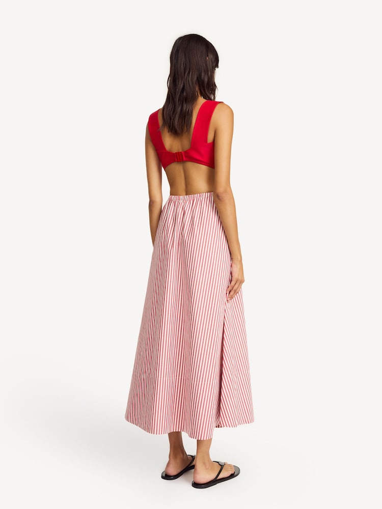 By Malene Birger Red Pheobes Strip Maxi Skirt - Image 2 of 5